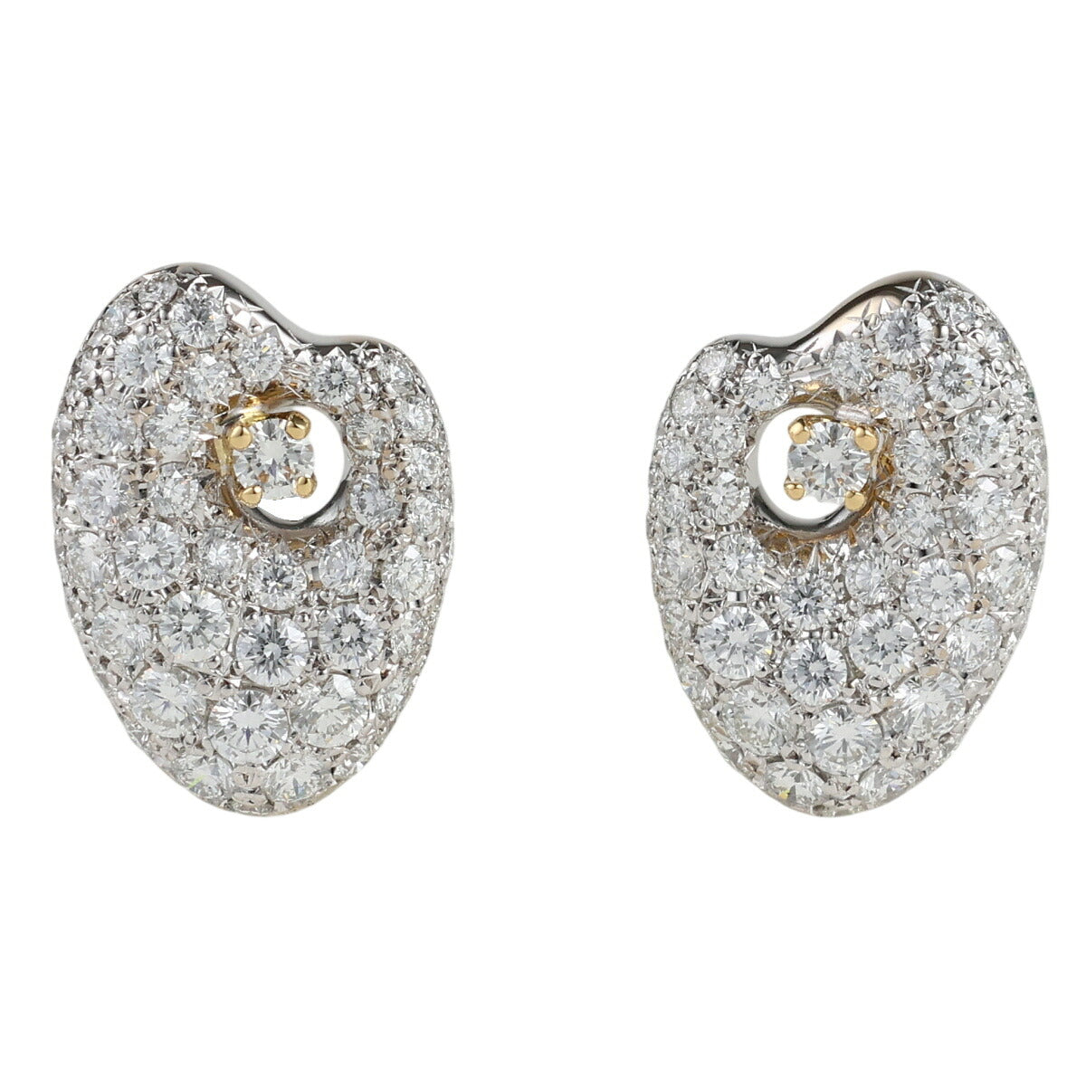 タサキ ダイヤモンド 0.85ct 0.85ct クリップ式 イヤリング K18WG 箱付 J2242