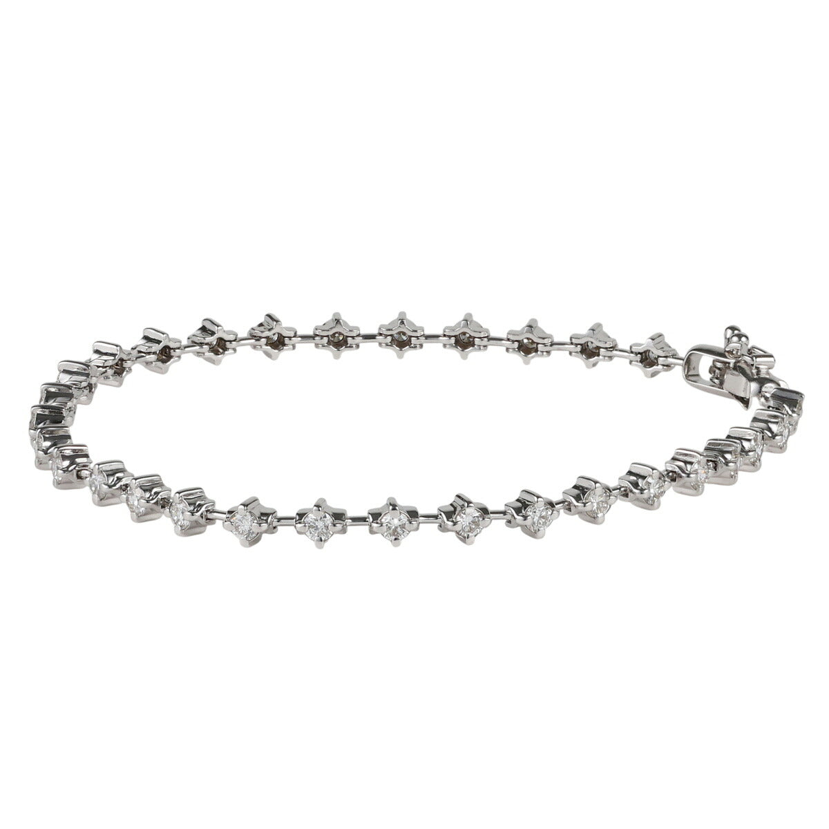 ダイヤモンド 1.40ct テニス ブレスレット K18WG 鑑別書付 J2252