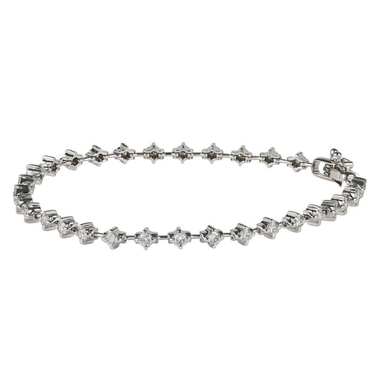 ダイヤモンド 1.40ct テニス ブレスレット K18WG 鑑別書付 J2252