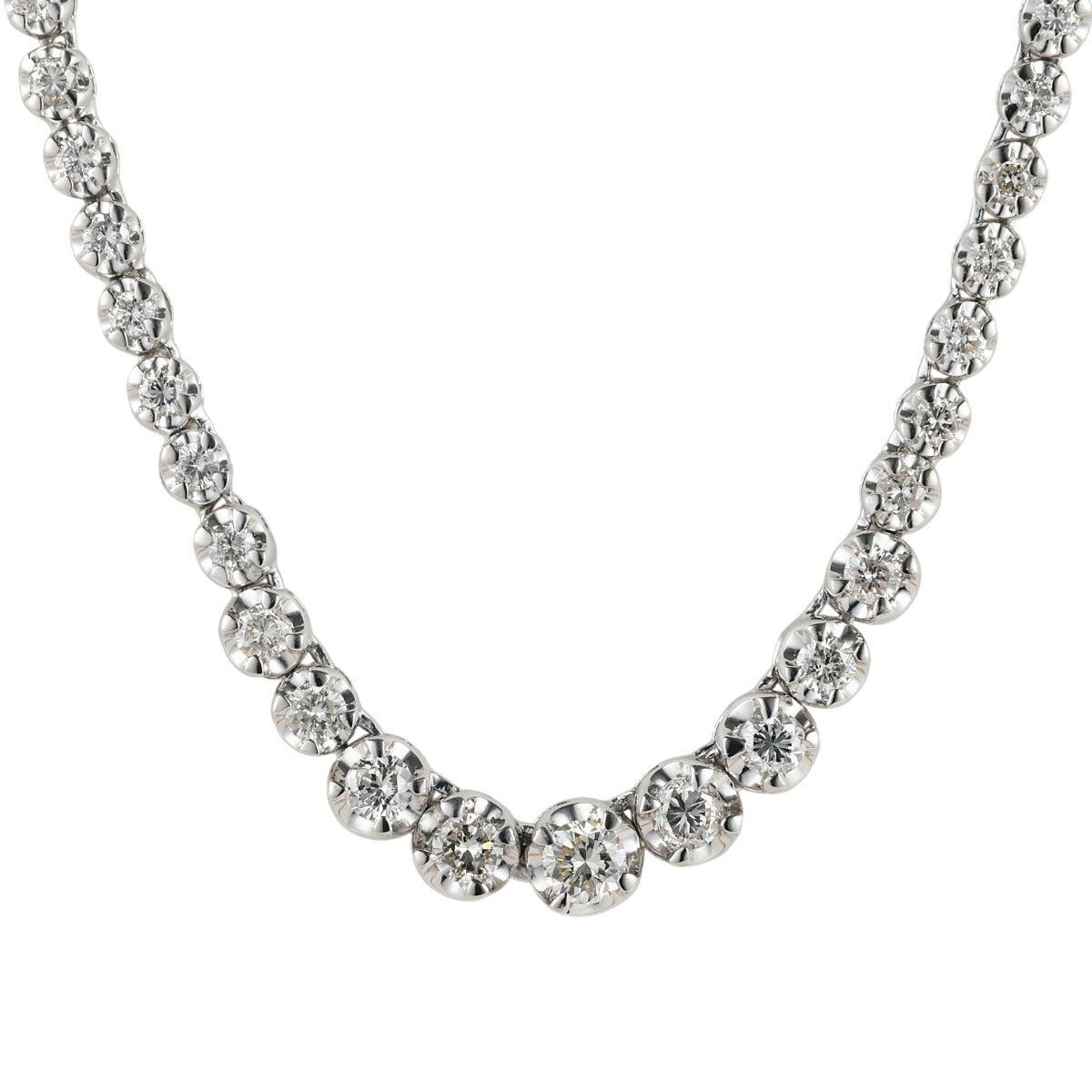 ダイヤモンド 3.01ct テニス ネックレス Pt900 J2397