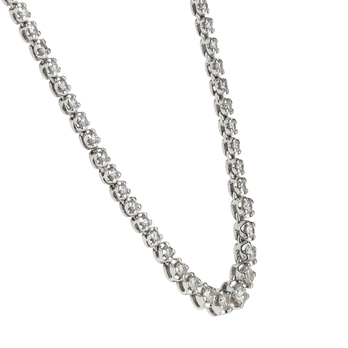 ダイヤモンド 3.01ct テニス ネックレス Pt900 J2397