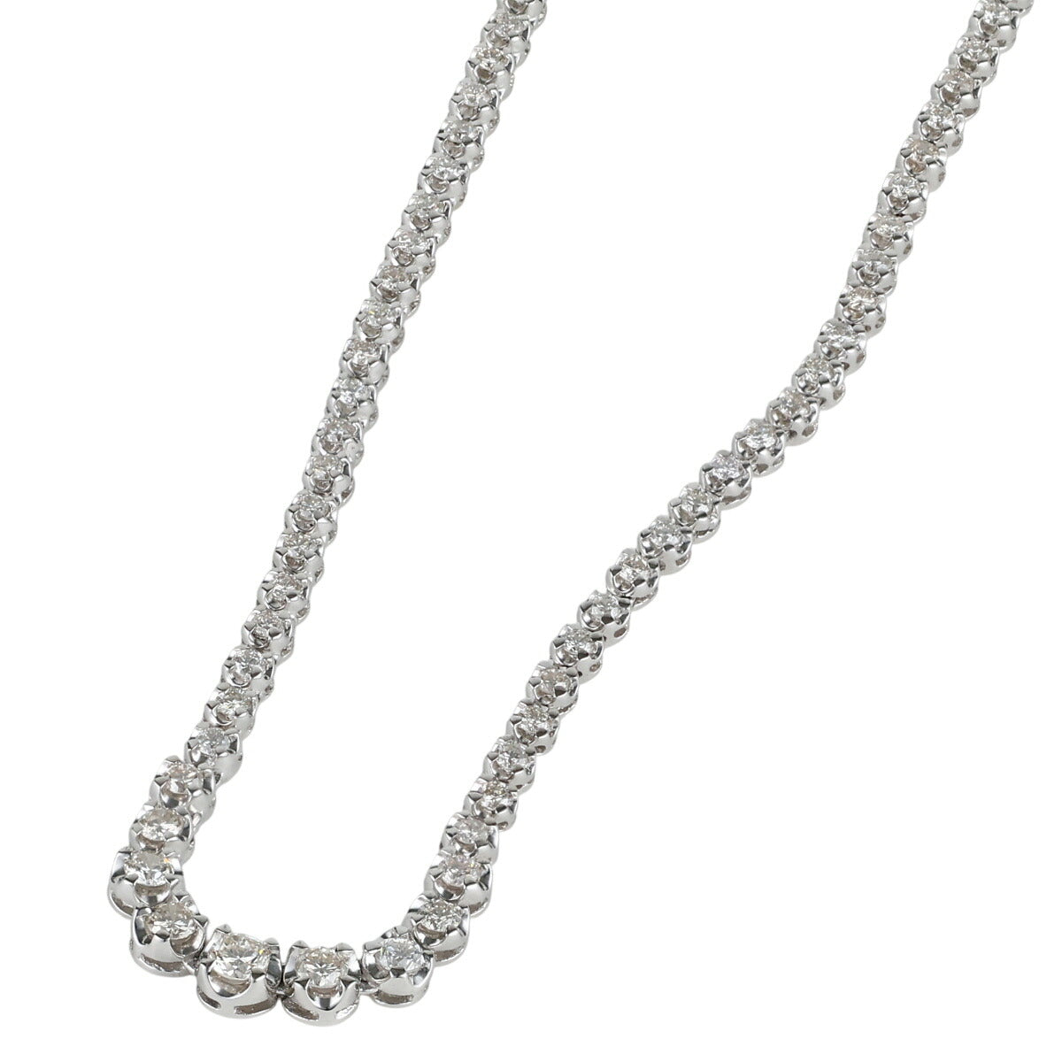 ダイヤモンド 3.01ct テニス ネックレス Pt900 J2397